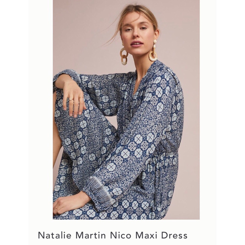 Natalie Martin Blue Maxi Dress. Tag Has Been Removed And Worn Once.